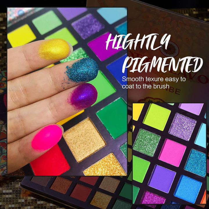 Paletas De Sombras De Ojos 48 Coloridas Profesionales - Sombra De Ojos Brillantes Y Mate - Paleta De Maquillaje Para Looks Cotidianos O Únicos