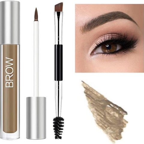 Gel Para Cejas,Lapiz De Cejas,Tinte De Cejas Con Pincel Marron/Marron Claro/Negro/Gris,Fijador De Cejas Con Color Gel De Cejas Duradero Y Natural