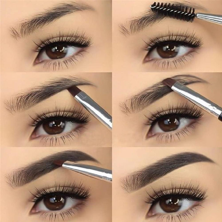 Gel Para Cejas,Lapiz De Cejas,Tinte De Cejas Con Pincel Marron/Marron Claro/Negro/Gris,Fijador De Cejas Con Color Gel De Cejas Duradero Y Natural