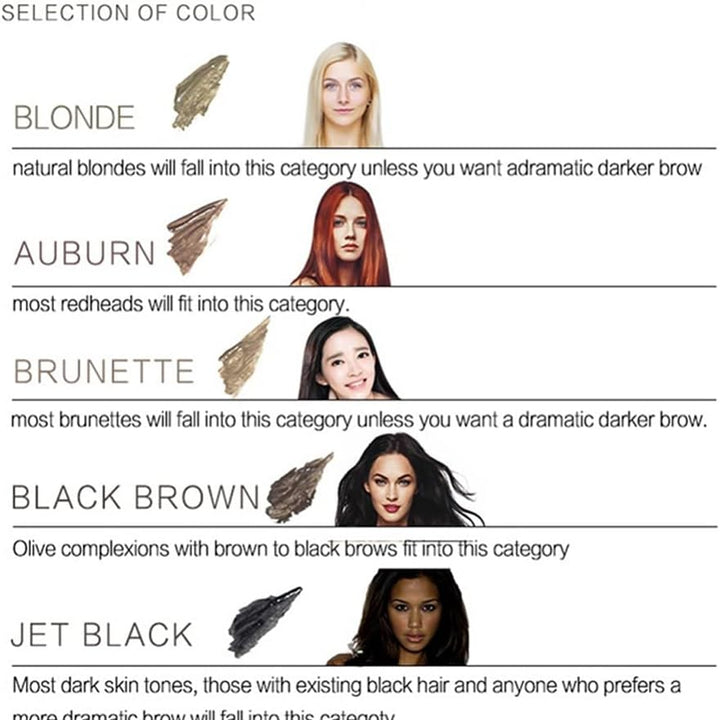 Gel Para Cejas,Lapiz De Cejas,Tinte De Cejas Con Pincel Marron/Marron Claro/Negro/Gris,Fijador De Cejas Con Color Gel De Cejas Duradero Y Natural