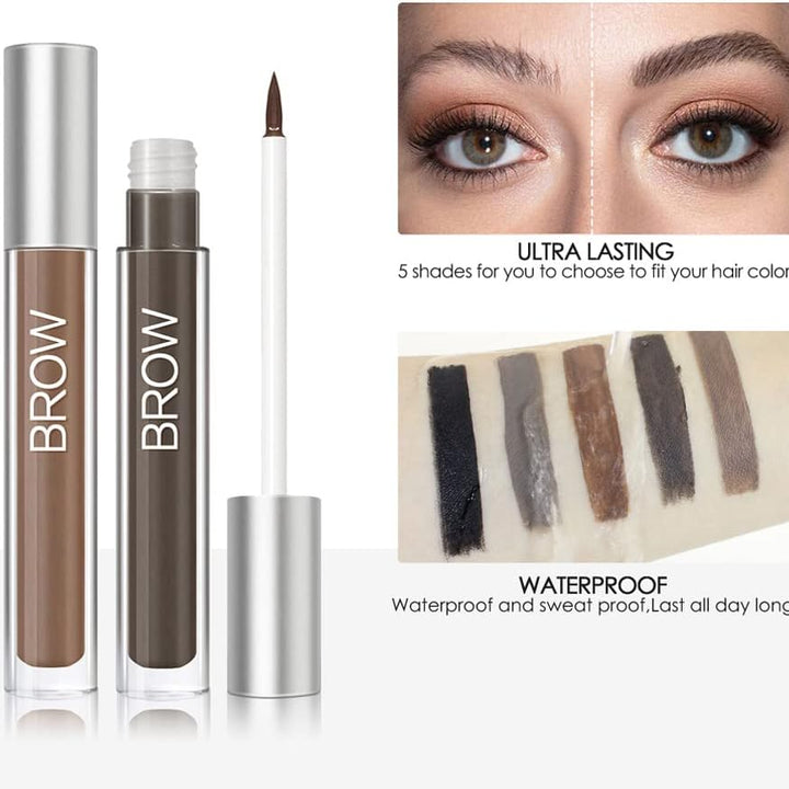 Gel Para Cejas,Lapiz De Cejas,Tinte De Cejas Con Pincel Marron/Marron Claro/Negro/Gris,Fijador De Cejas Con Color Gel De Cejas Duradero Y Natural