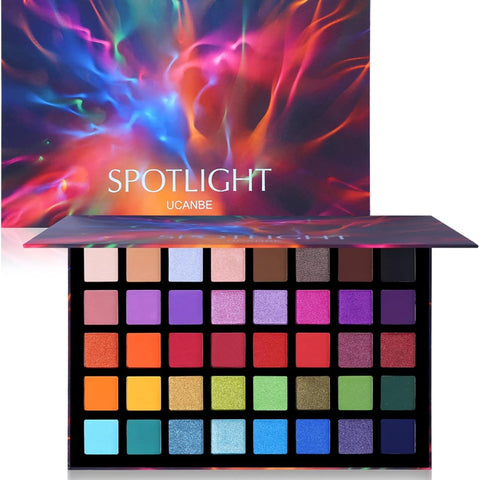 Paletas De Sombras De Ojos Profesionales - 40 Coloridas Paletas De Maquillaje Larga Duración - Sombra De Ojos Brillantes Y Mate - Crear Belleza