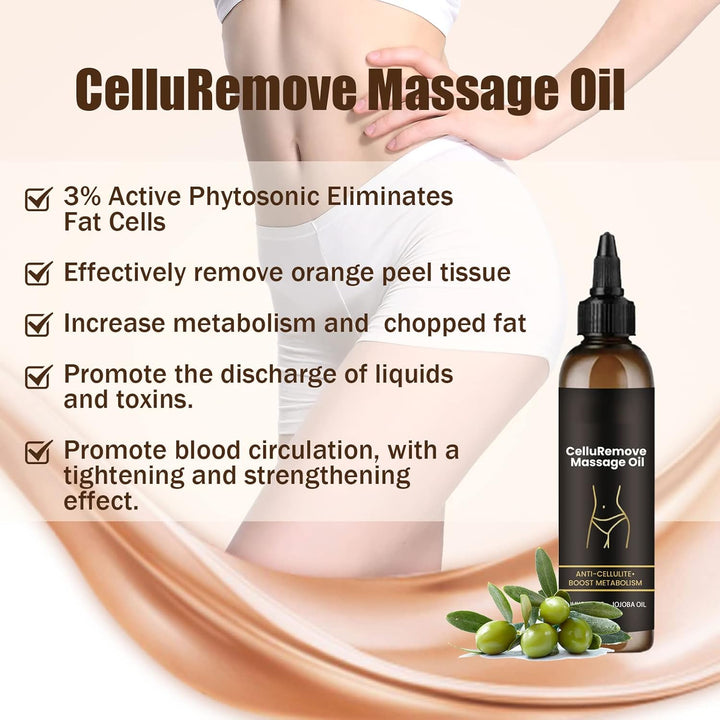 Aceite De Masaje,Cell Remove Massage Oil,Anti Cellulite Body Massage Tightening Lifting Oil,Belly Button Slimming Essence,Fat Burning Massage Oil for Cellulite and Slimming