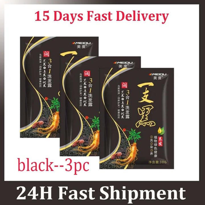 Champú Tinte Herbal 3 en 1 – Cubre Canas y Nutre el Cabello