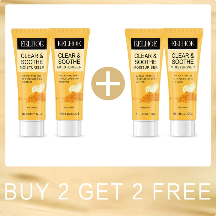EELHOE Turmeric Cream Hydrating Face Tightening Repair Skin Facial Moisturizer Oil Control Vitamin C Brightening Face Cream 60g