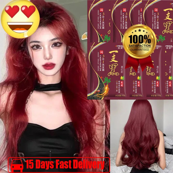 Champú Tinte Herbal 3 en 1 – Cubre Canas y Nutre el Cabello