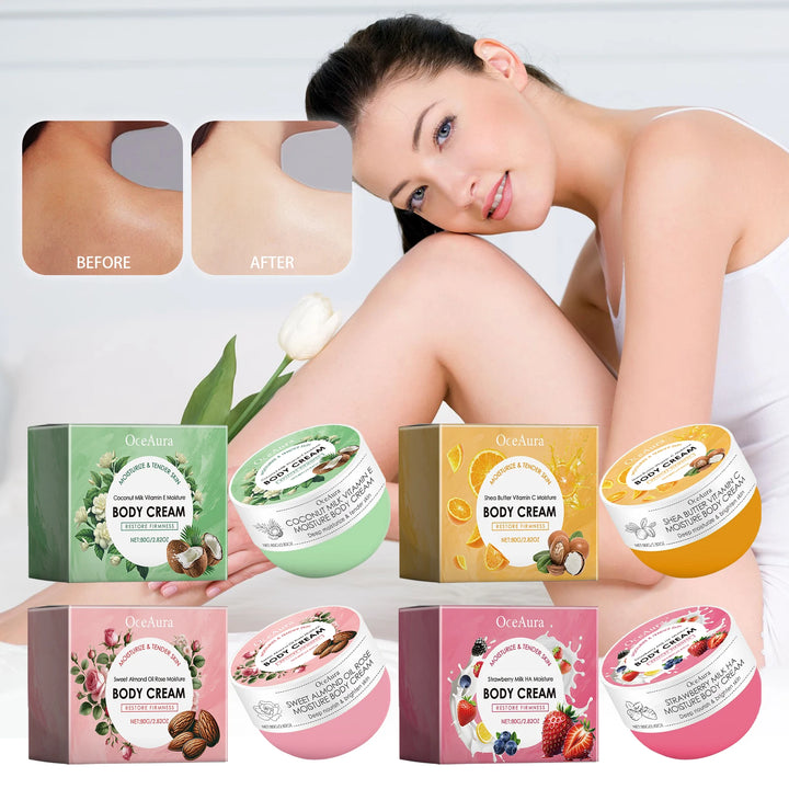 OCEAURA Crema corporal hidratante con vitamina C Hidratación duradera que retiene la humedad de la piel