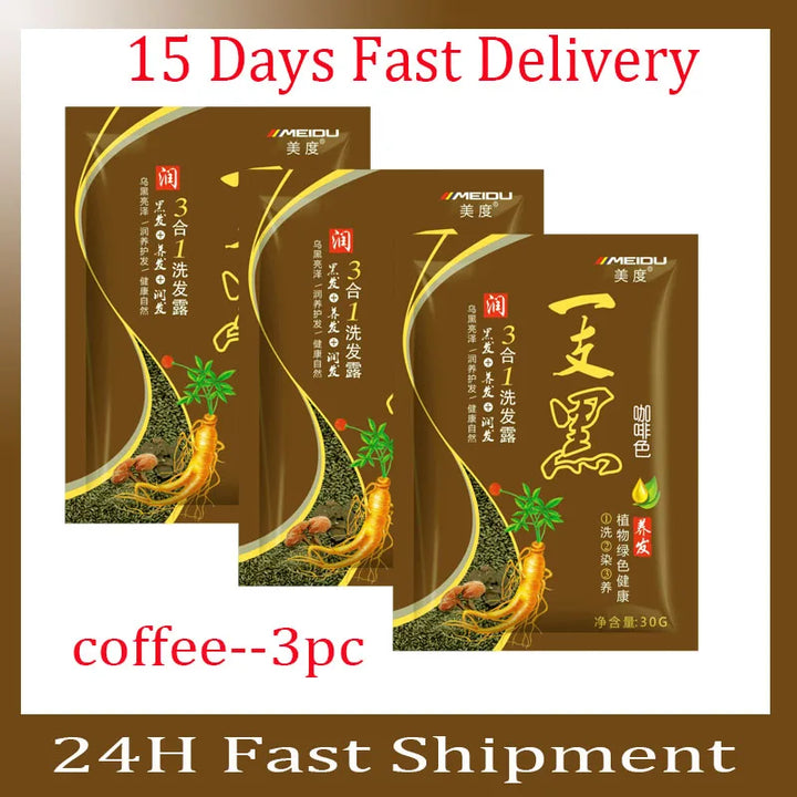 Champú Tinte Herbal 3 en 1 – Cubre Canas y Nutre el Cabello