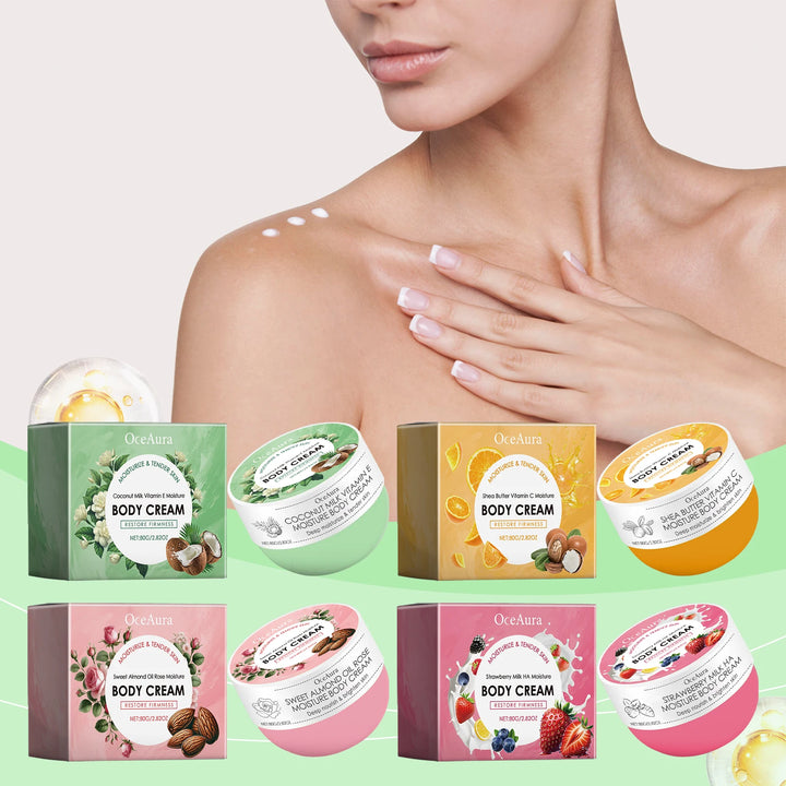 OCEAURA Crema corporal hidratante con vitamina C Hidratación duradera que retiene la humedad de la piel