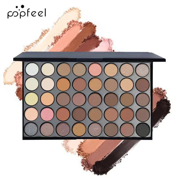 💄 POPFEEL Set de Maquillaje Completo - Paleta Sombras + Delineador + Máscara + Lápiz Cejas - Regalo Ideal para Mujeres