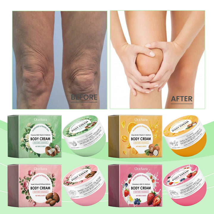 OCEAURA Crema corporal hidratante con vitamina C Hidratación duradera que retiene la humedad de la piel