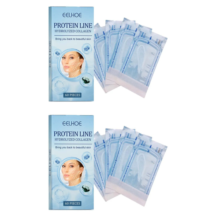 Hilos Faciales de Colágeno Dorado 60 pcs – Efecto Lifting Sin Agujas