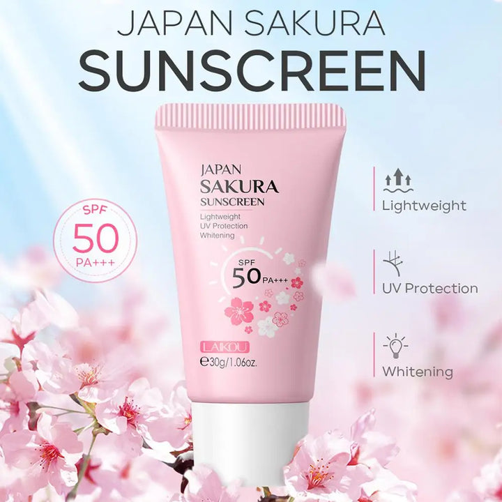 Protector Solar SAKURA SPF50 - Crema Hidratante Facial y Corporal - Control Grasa + Reduce Melanina - Protección UV Premium