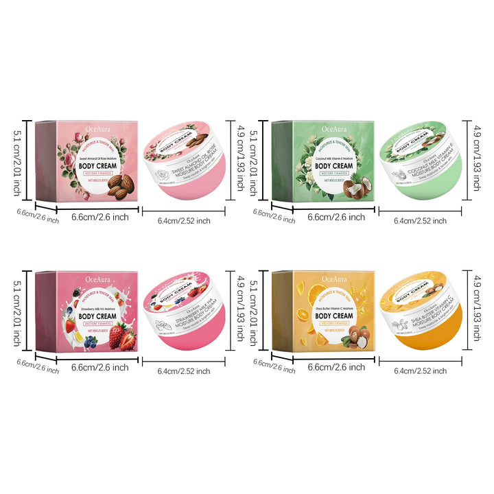 OCEAURA Crema corporal hidratante con vitamina C Hidratación duradera que retiene la humedad de la piel