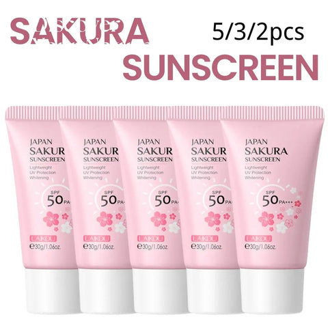 Protector Solar SAKURA SPF50 - Crema Hidratante Facial y Corporal - Control Grasa + Reduce Melanina - Protección UV Premium