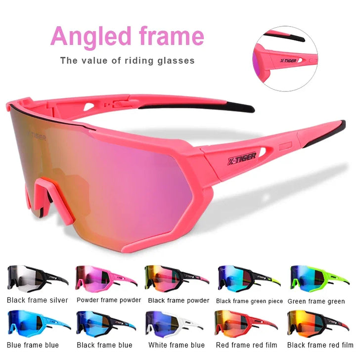 Gafas de Ciclismo X-TIGER Premium - 3 Lentes Intercambiables - Protección UV400