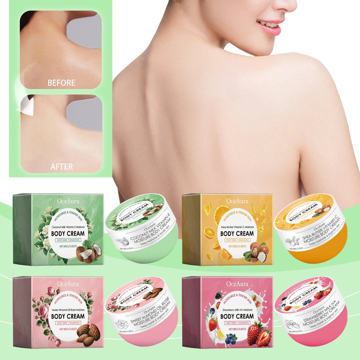 OCEAURA Crema corporal hidratante con vitamina C Hidratación duradera que retiene la humedad de la piel