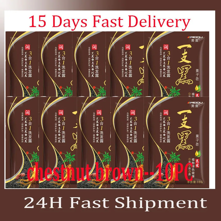 Champú Tinte Herbal 3 en 1 – Cubre Canas y Nutre el Cabello