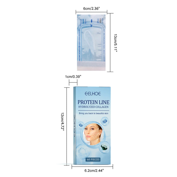 Hilos Faciales de Colágeno Dorado 60 pcs – Efecto Lifting Sin Agujas