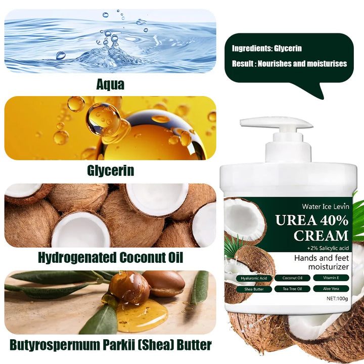Crema de Urea 40% (100ml) - Mejora la Elasticidad y Firmeza de la Piel | Hidratación Profunda