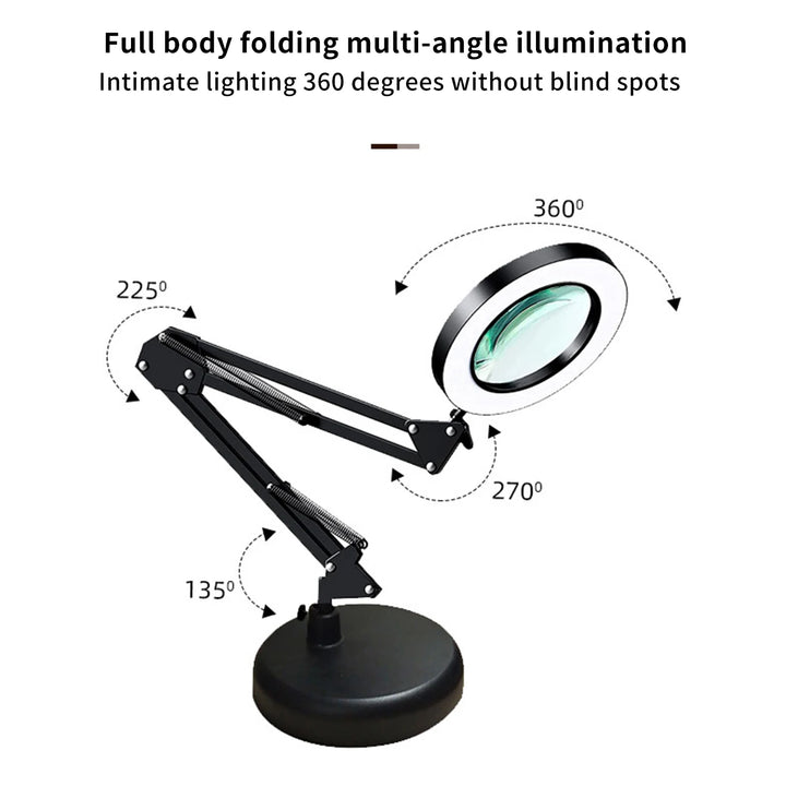 LUPA LED PROFESIONAL 10X - 72 Luces Ajustables + Soporte - ¡Precisión Perfecta para Soldadura y Belleza!
