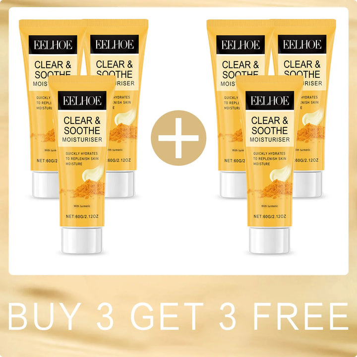 EELHOE Turmeric Cream Hydrating Face Tightening Repair Skin Facial Moisturizer Oil Control Vitamin C Brightening Face Cream 60g