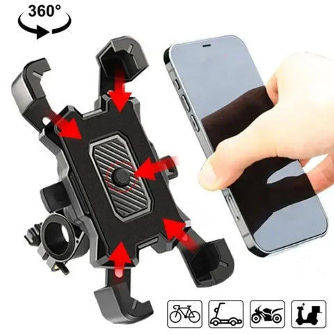 Soporte Premium KEFON para Celular - Rotación 360° Antideslizante Universal Bicicleta/Motocicleta"