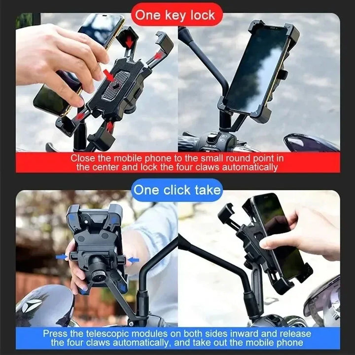 Soporte Premium KEFON para Celular - Rotación 360° Antideslizante Universal Bicicleta/Motocicleta"