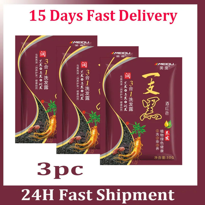 Champú Tinte Herbal 3 en 1 – Cubre Canas y Nutre el Cabello