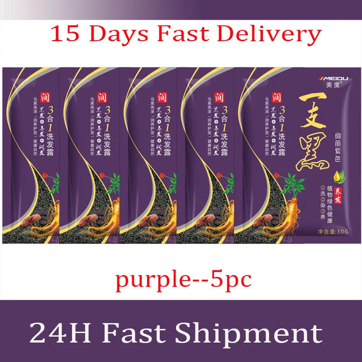 Champú Tinte Herbal 3 en 1 – Cubre Canas y Nutre el Cabello