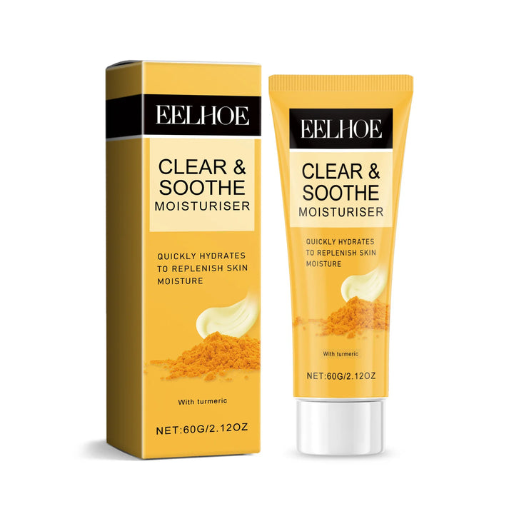 EELHOE Turmeric Cream Hydrating Face Tightening Repair Skin Facial Moisturizer Oil Control Vitamin C Brightening Face Cream 60g
