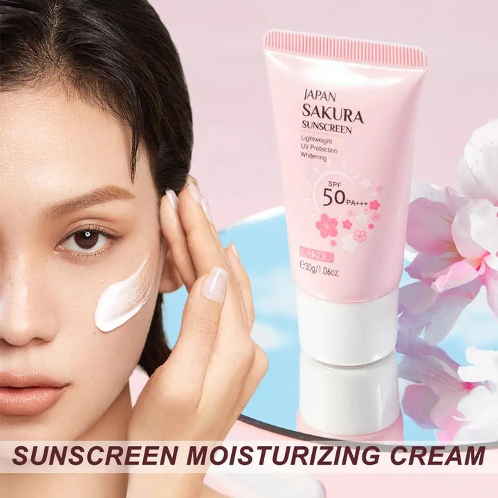 Protector Solar SAKURA SPF50 - Crema Hidratante Facial y Corporal - Control Grasa + Reduce Melanina - Protección UV Premium