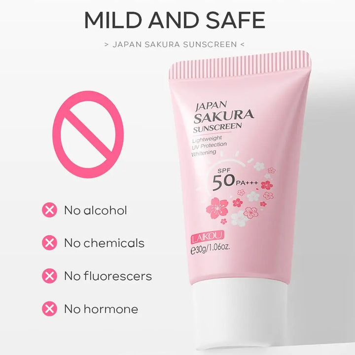 Protector Solar SAKURA SPF50 - Crema Hidratante Facial y Corporal - Control Grasa + Reduce Melanina - Protección UV Premium