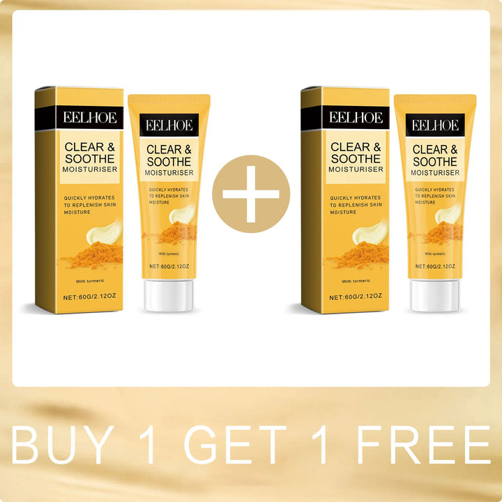 EELHOE Turmeric Cream Hydrating Face Tightening Repair Skin Facial Moisturizer Oil Control Vitamin C Brightening Face Cream 60g