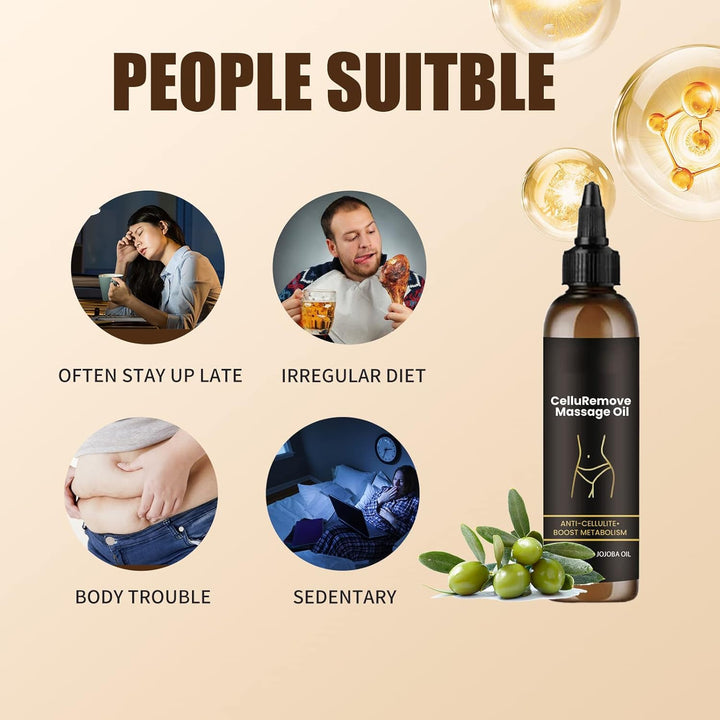 Aceite De Masaje,Cell Remove Massage Oil,Anti Cellulite Body Massage Tightening Lifting Oil,Belly Button Slimming Essence,Fat Burning Massage Oil for Cellulite and Slimming